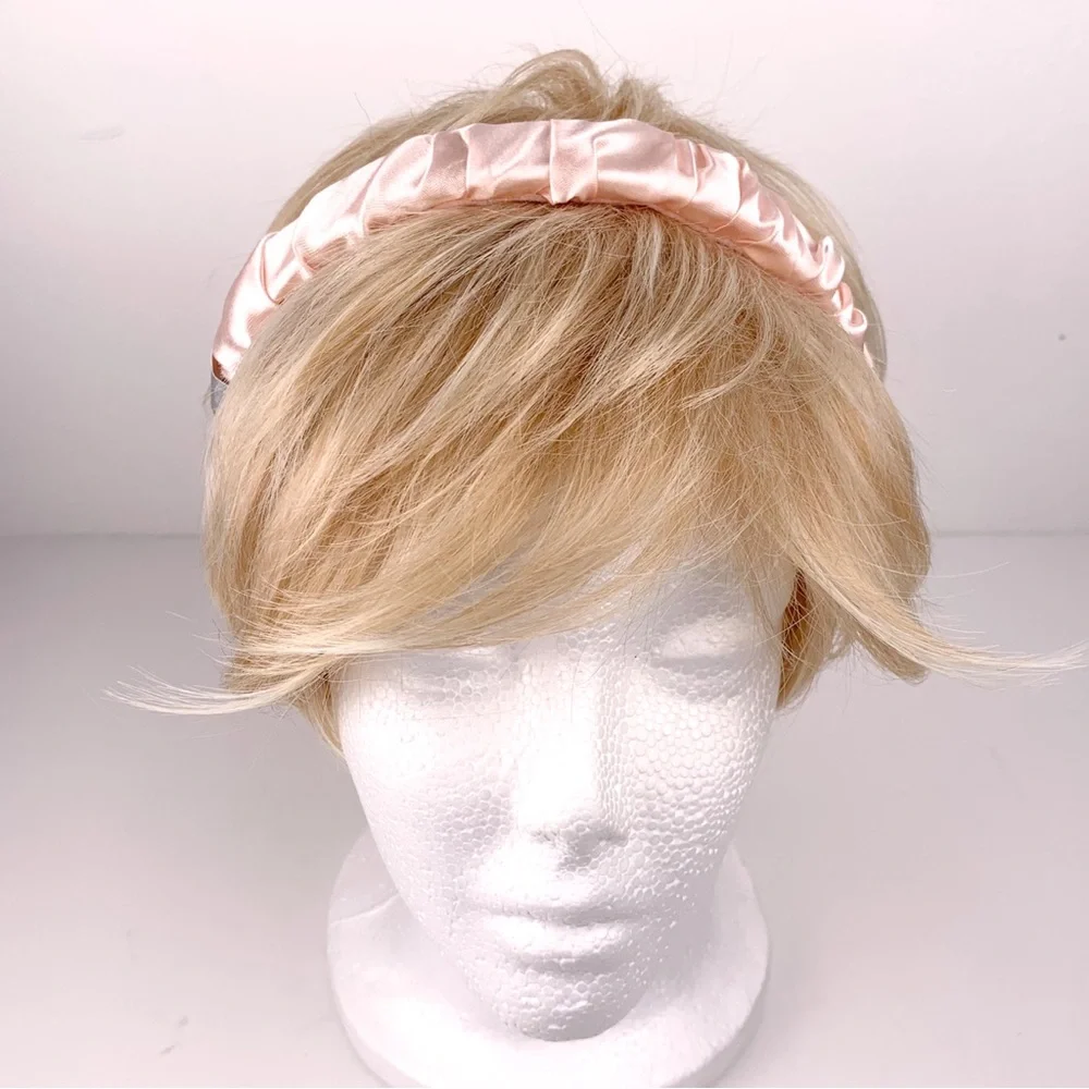 Pink satin headband women’s 2009 Target band covered in blush pink fabric